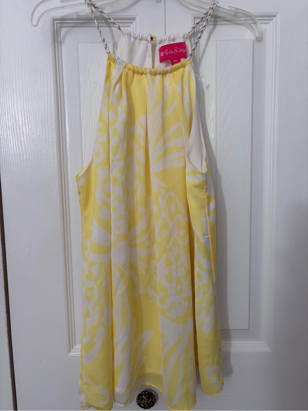 Lilly Pulitzer Yellow & White Halter Dress
